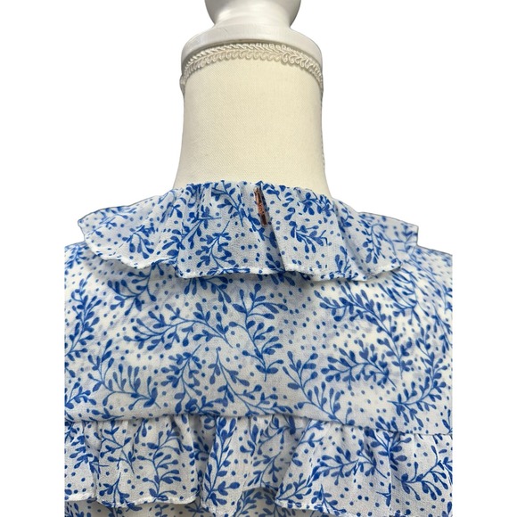 MISA Los Angeles Sacha Top in Blue Petals - Picture 6 of 7